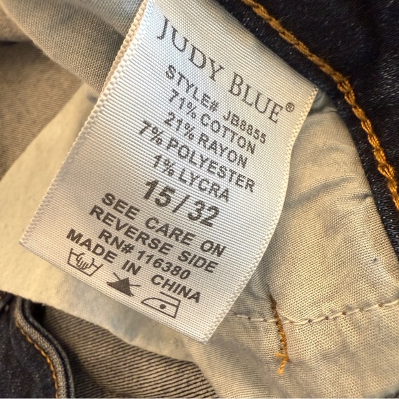 Judy Blue Women's Skinny Jeans Size 15/32 Medium Wash Blue Denim Button Front - Picture 9 of 16